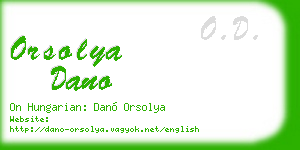 orsolya dano business card
