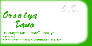 orsolya dano business card